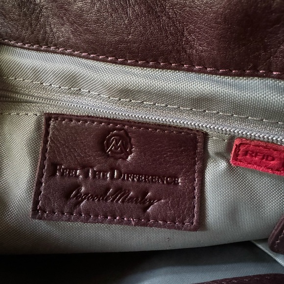 Osgoode Marley Small Organizer Leather Backpack in Mulberry - Picture 7 of 9